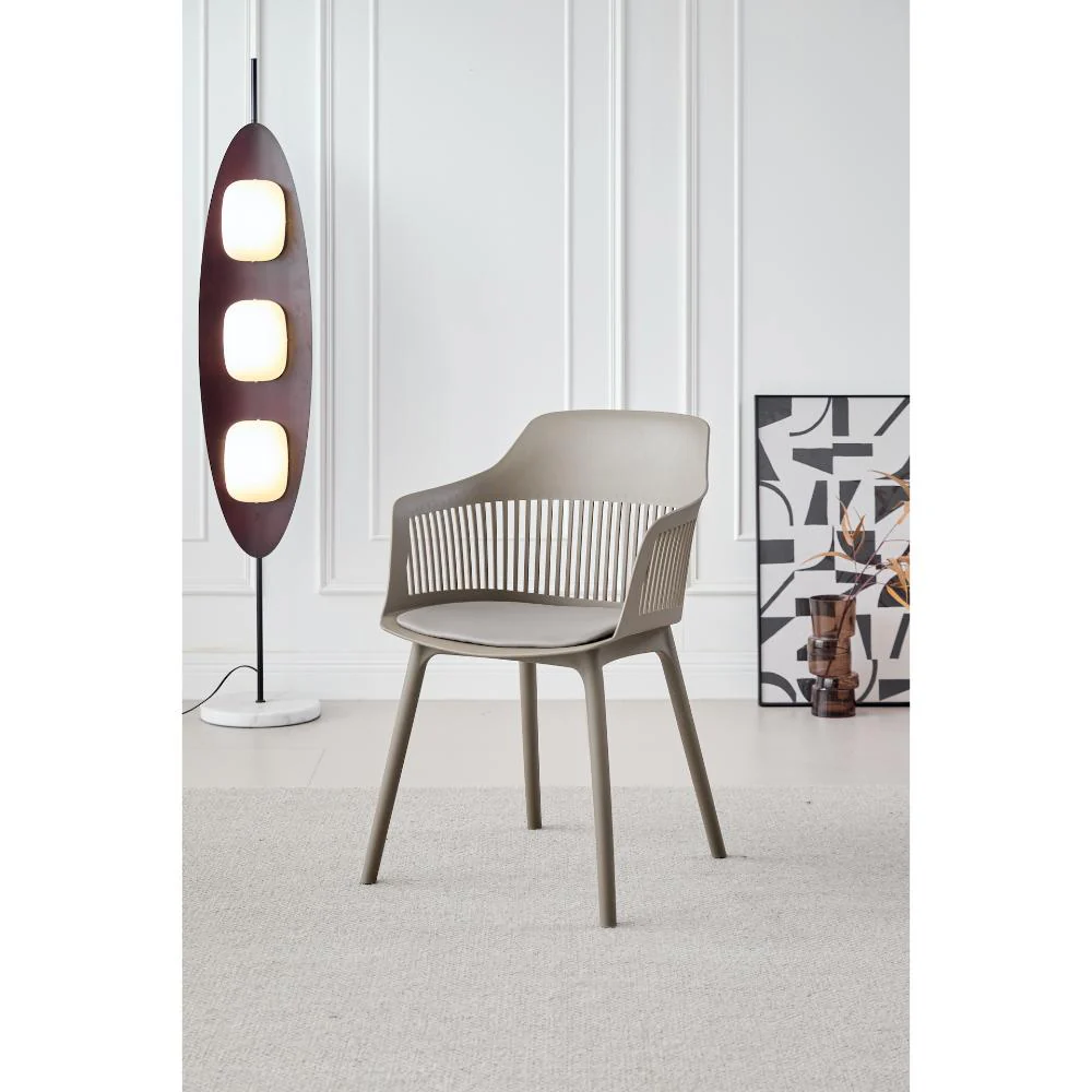 SILLA CON COJIN MAX, COLOR TAUPE, CON ESPALDAR Y COJÍN X4 - Image 11