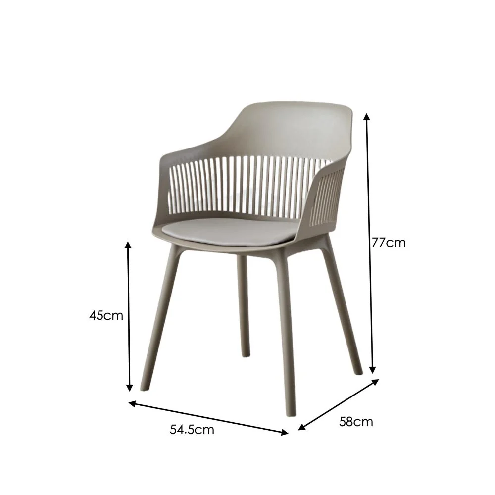 SILLA CON COJIN MAX, COLOR TAUPE, CON ESPALDAR Y COJÍN X4 - Image 17