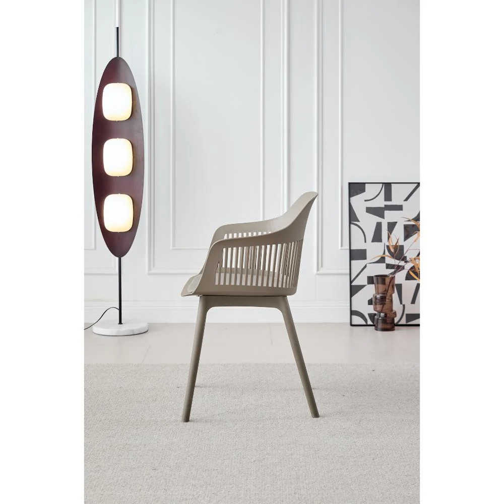 SILLA CON COJIN MAX, COLOR TAUPE, CON ESPALDAR Y COJÍN X4 - Image 3