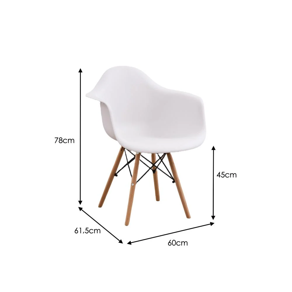 SILLA DELIA, COLOR BLANCO, CON ESPALDAR Y PATAS EN MADERA X4 - Image 12