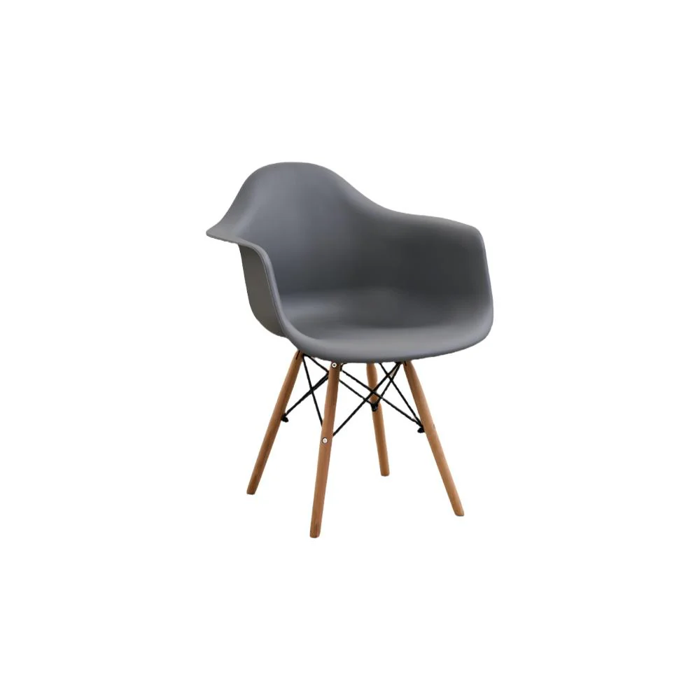SILLA DELIA, COLOR GRIS OSCURO, CON ESPALDAR Y PATAS EN MADERA - Image 6