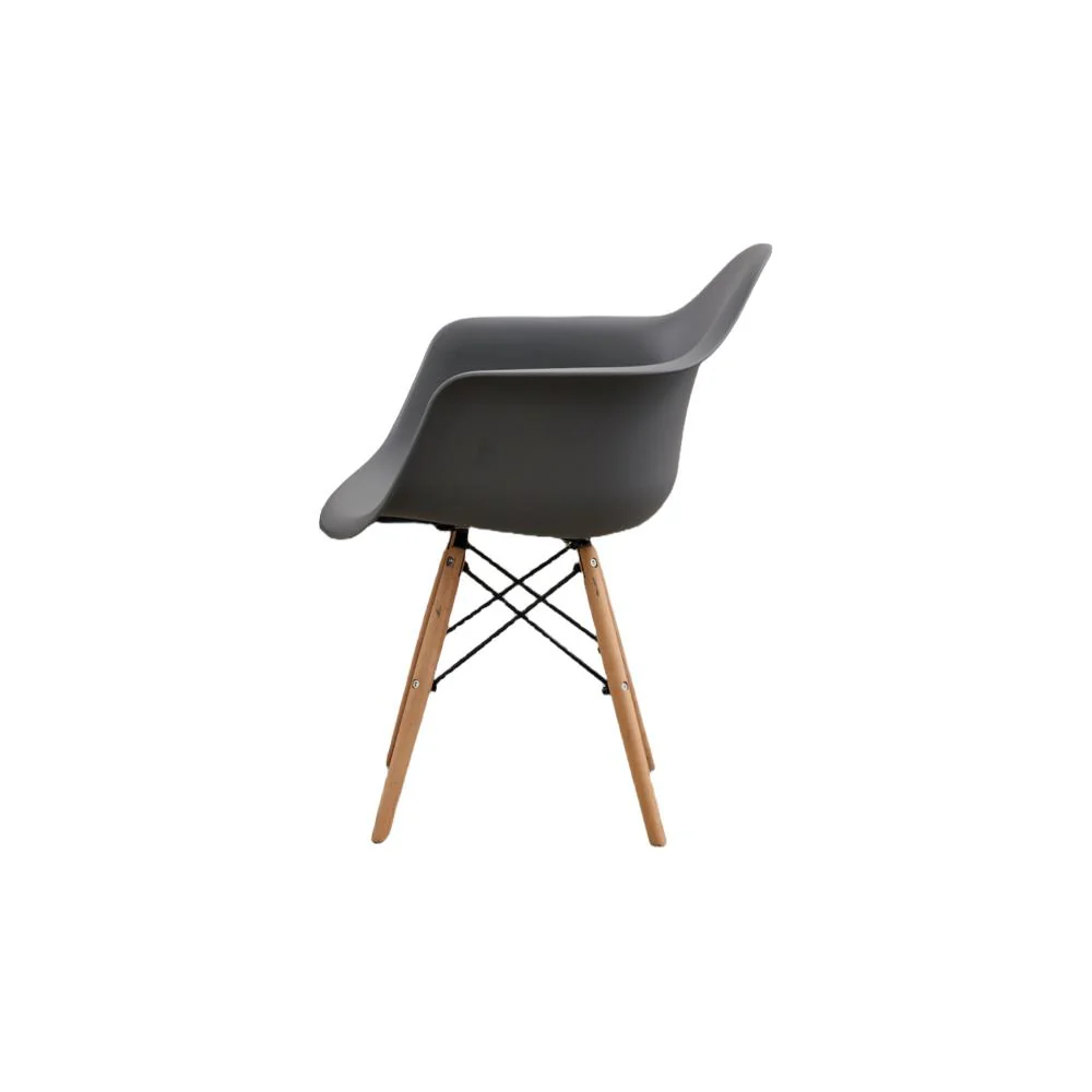 SILLA DELIA, COLOR GRIS OSCURO, CON ESPALDAR Y PATAS EN MADERA - Image 8
