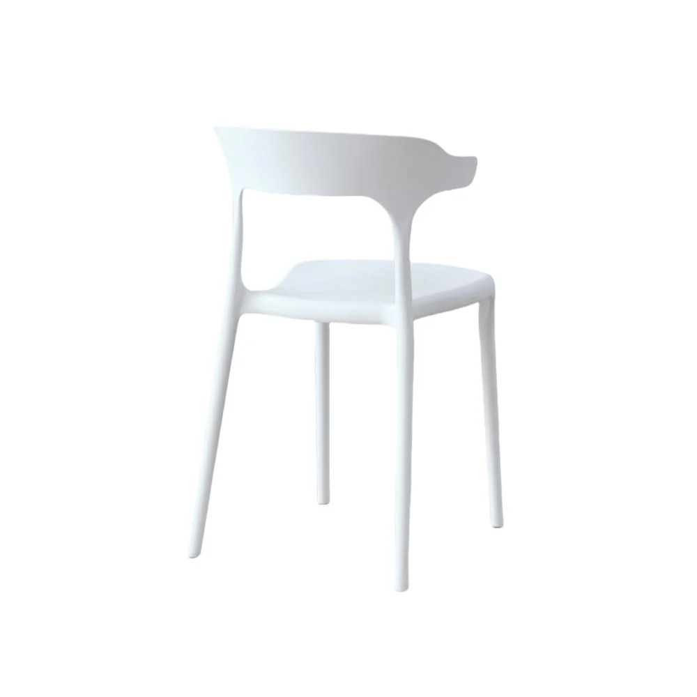 SILLA ELENA, COLOR BLANCO, CON ESPALDAR Y DISEÑO MODERNO - Image 4
