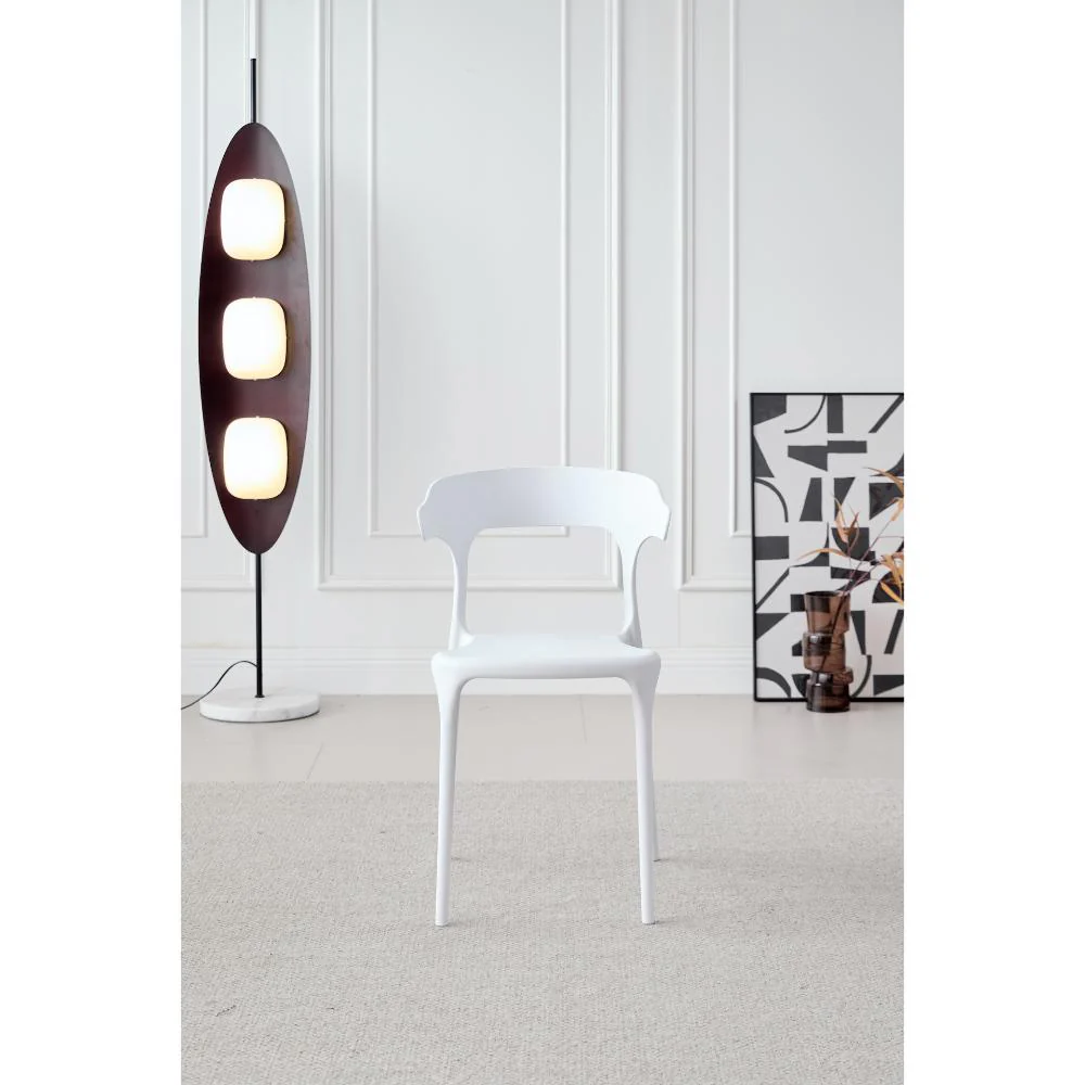 SILLA ELENA, COLOR BLANCO, CON ESPALDAR Y DISEÑO MODERNO - Image 7