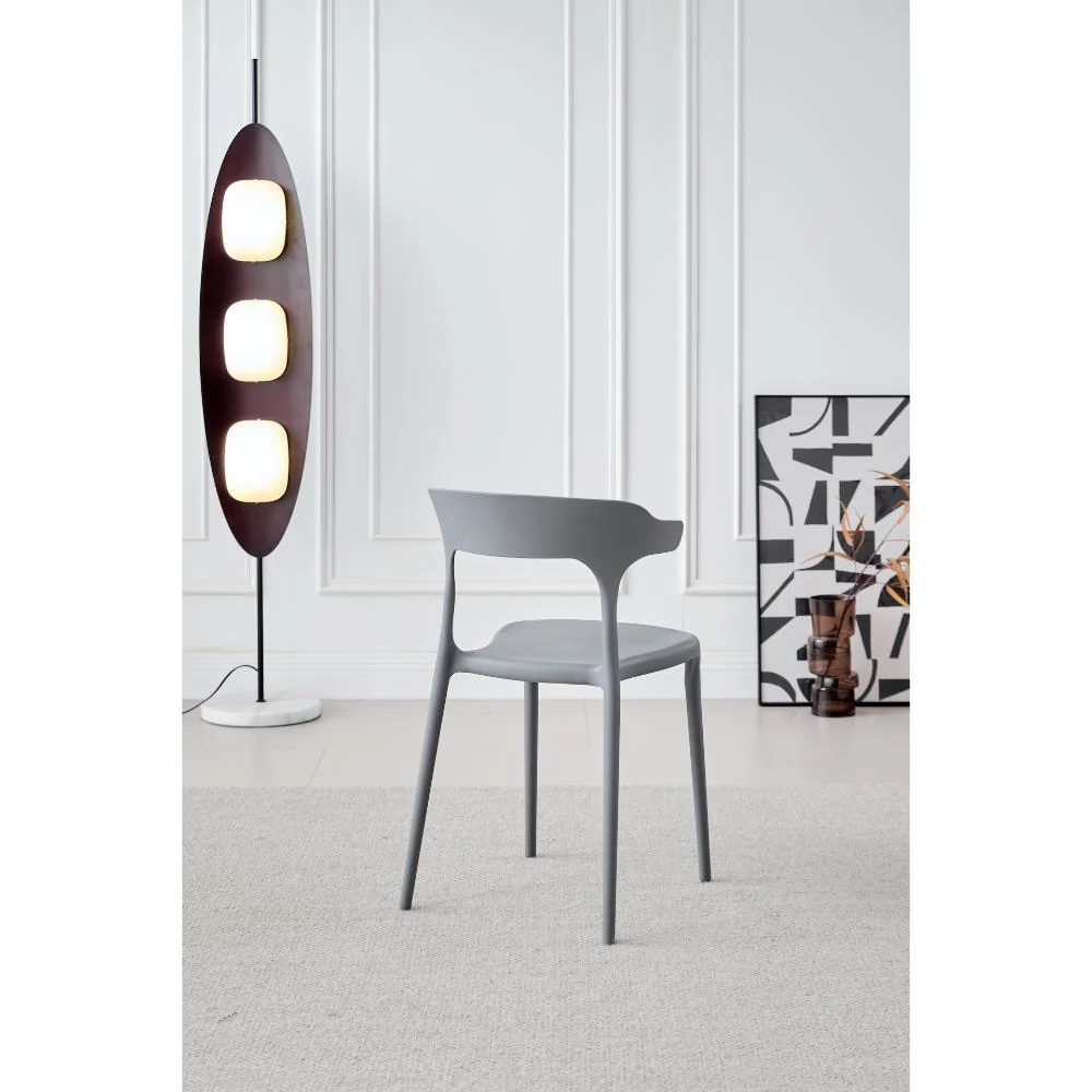 SILLA ELENA, COLOR GRIS OSCURO, CON ESPALDAR Y DISEÑO MODERNO X4 - Image 14