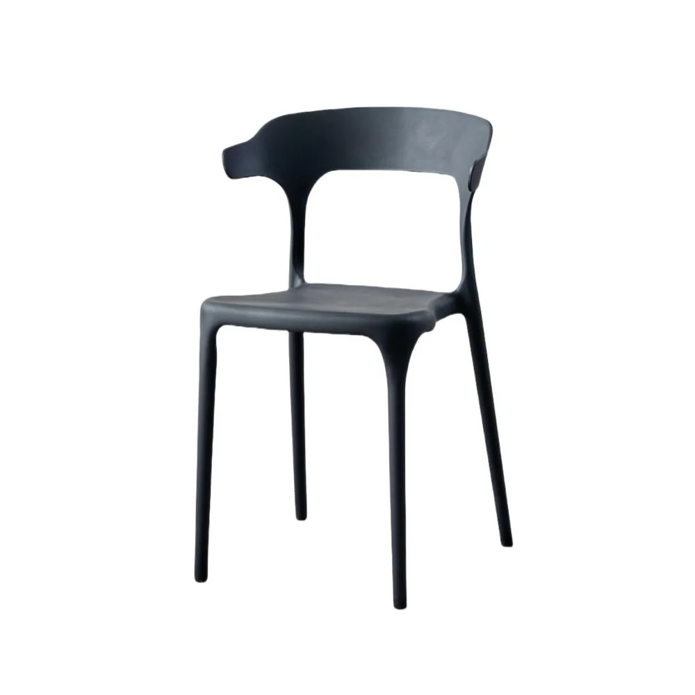 SILLA ELENA, COLOR NEGRO, CON ESPALDAR Y DISEÑO MODERNO X4 - Image 2