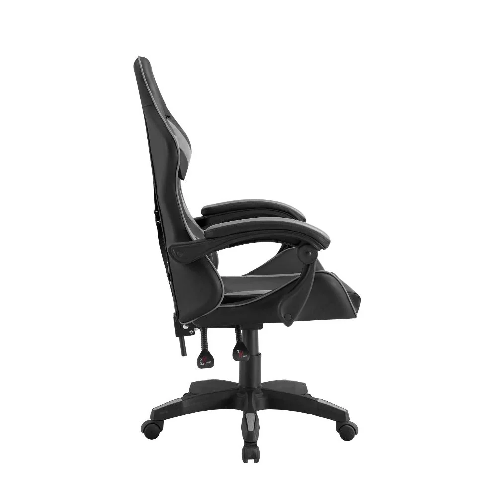 SILLA GAMER YEKSON, NEGRO Y GRIS, CON CÓMODO ESPALDAR Y RODACHINES - Image 2