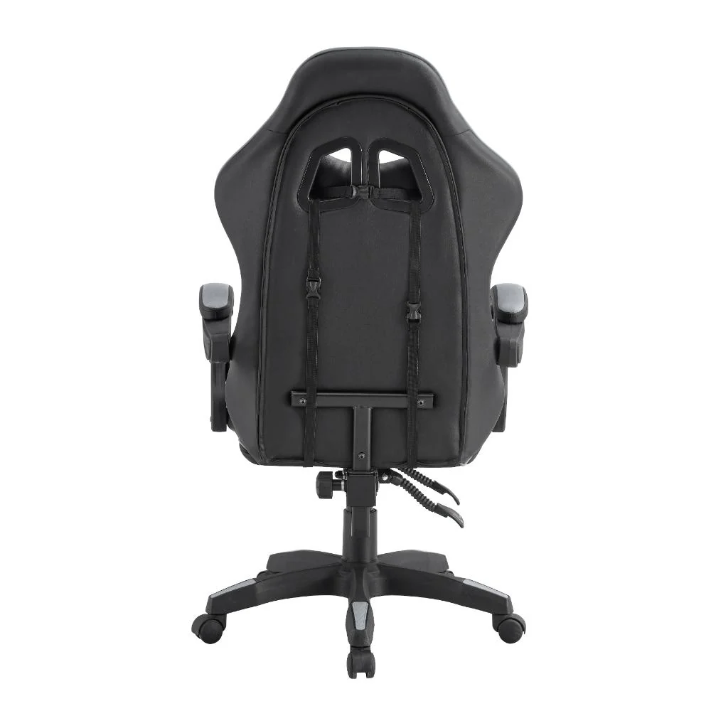SILLA GAMER YEKSON, NEGRO Y GRIS, CON CÓMODO ESPALDAR Y RODACHINES - Image 4
