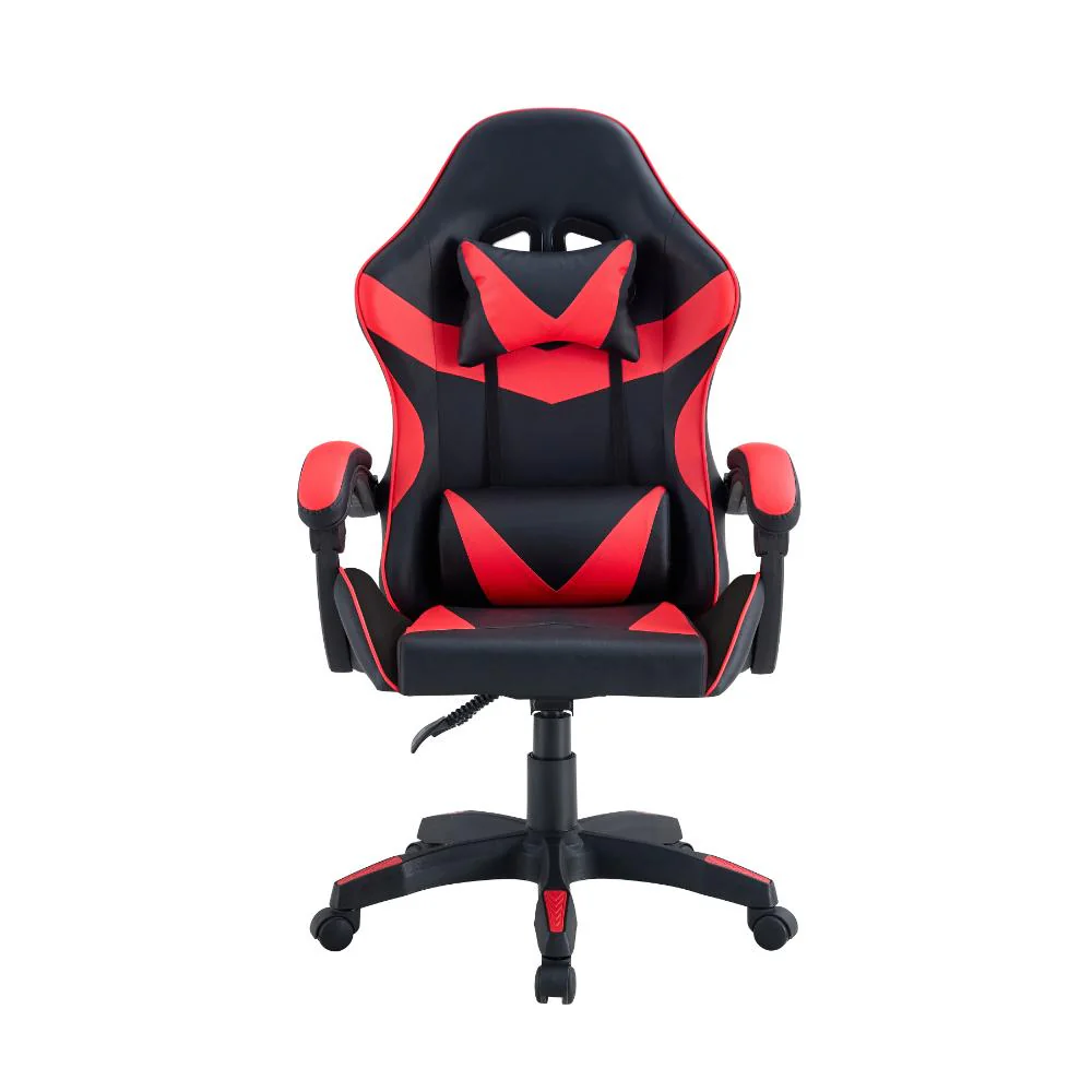 SILLA GAMER YEKSON, NEGRO Y ROJO, CON CÓMODO ESPALDAR Y RODACHINES - Image 3
