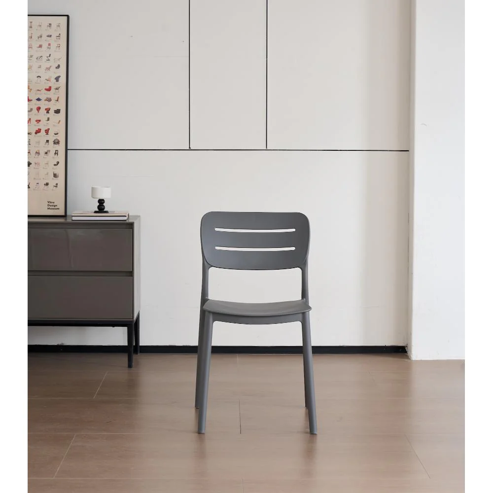 Silla Harriman, Gris Oscuro, Con medio espaldar y diseño minimalista - Image 2