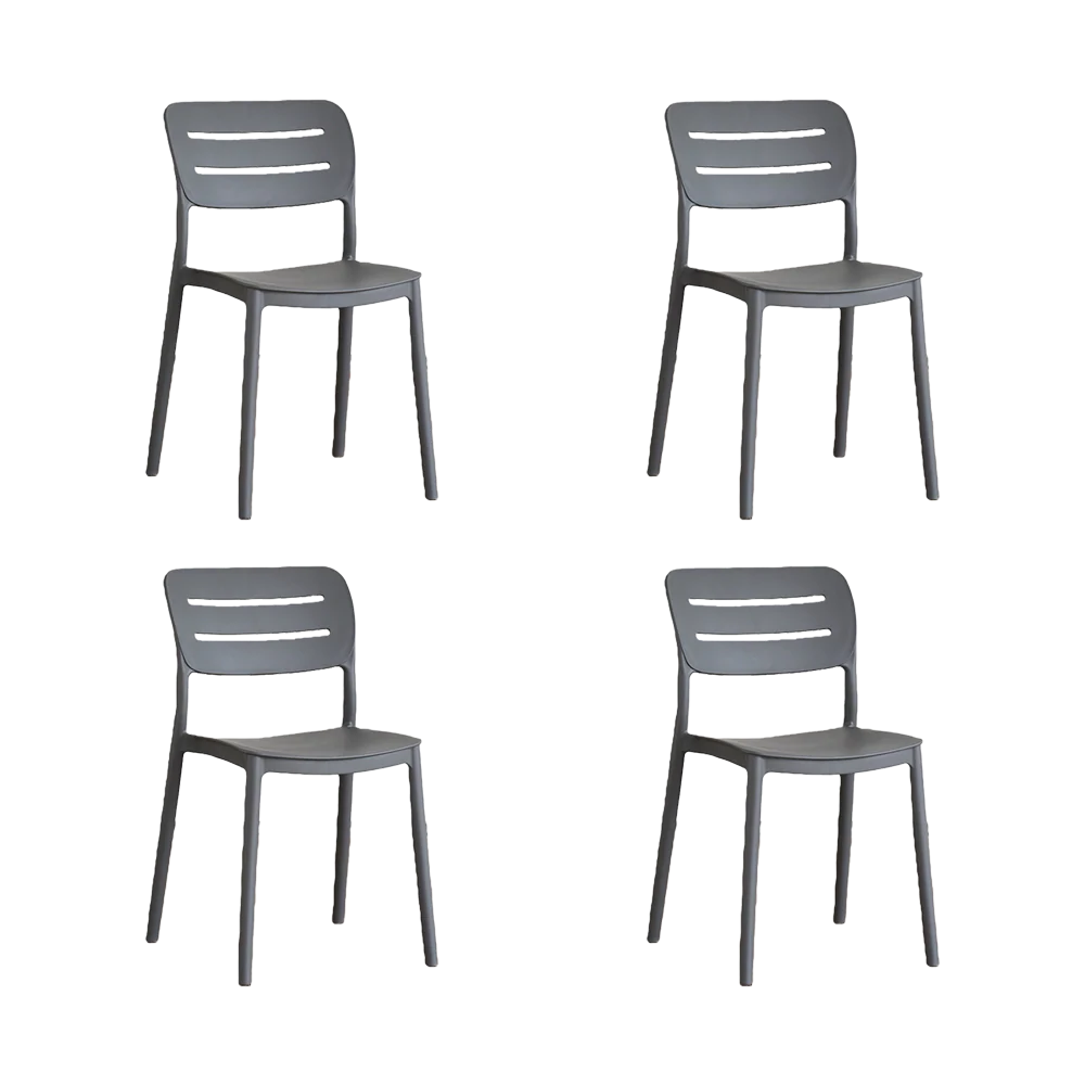 Silla Harriman, Gris Oscuro, Con medio espaldar y diseño minimalista X4