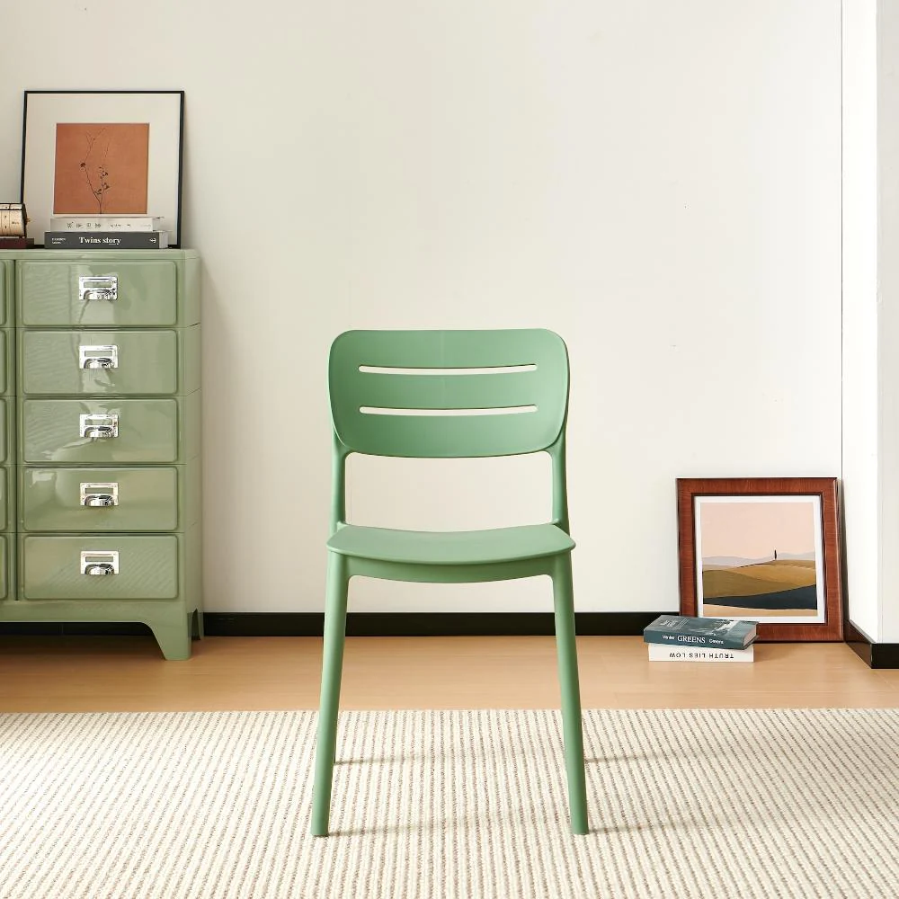 Silla Harriman, Verde, Con medio espaldar y diseño minimalista - Image 2