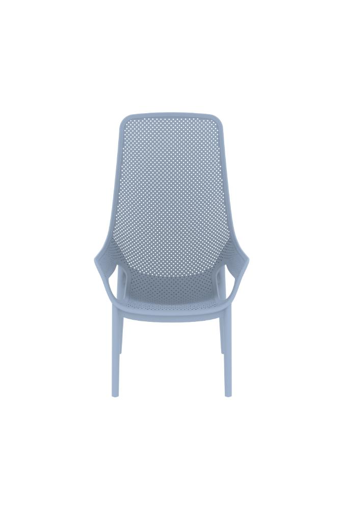 Silla Launge Mayorca, Azul Claro, con espaldar y reposa brazos - Image 7