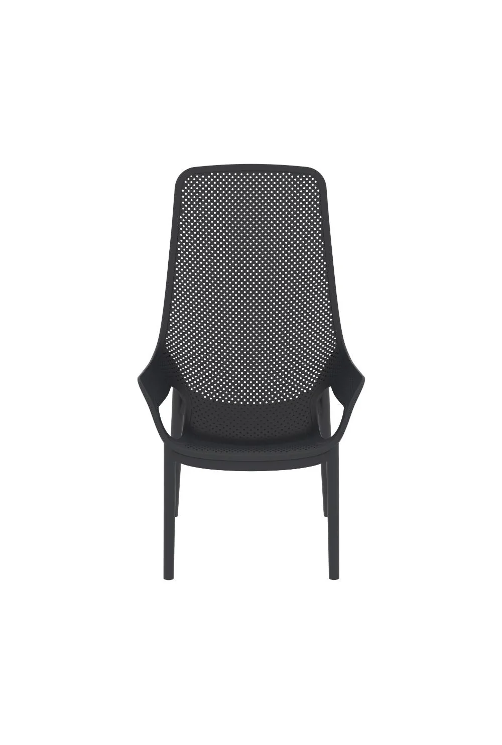 Silla Launge Mayorca, Negro, con espaldar y reposa brazos - Image 4