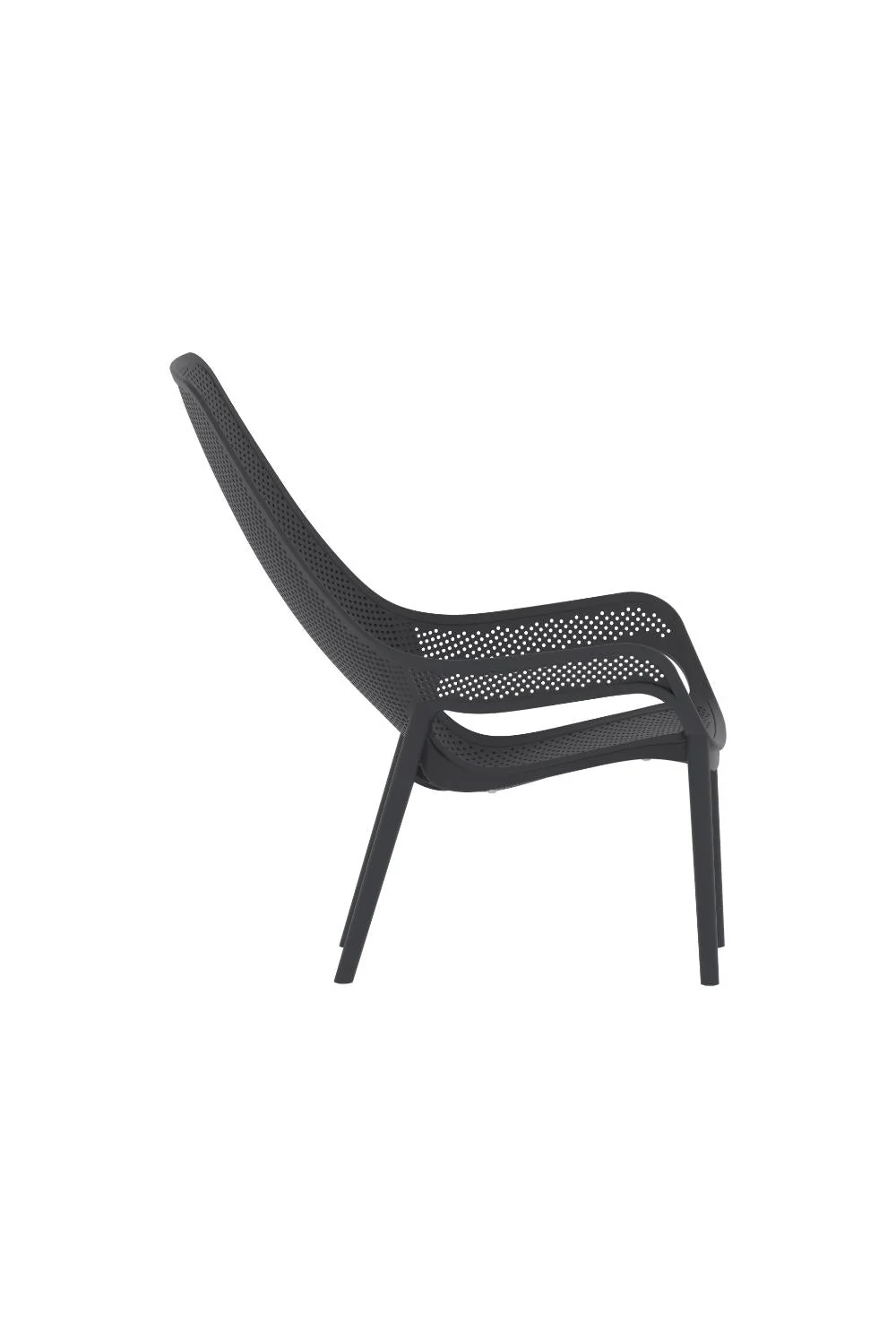 Silla Launge Mayorca, Negro, con espaldar y reposa brazos - Image 5