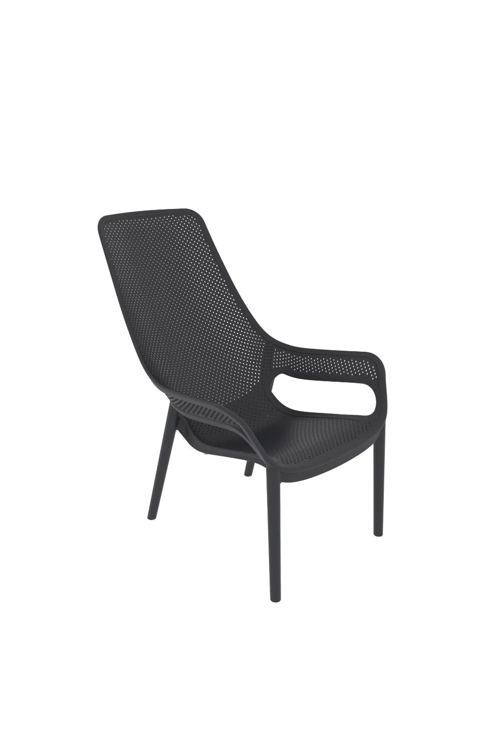 Silla Launge Mayorca, Negro, con espaldar y reposa brazos - Image 7