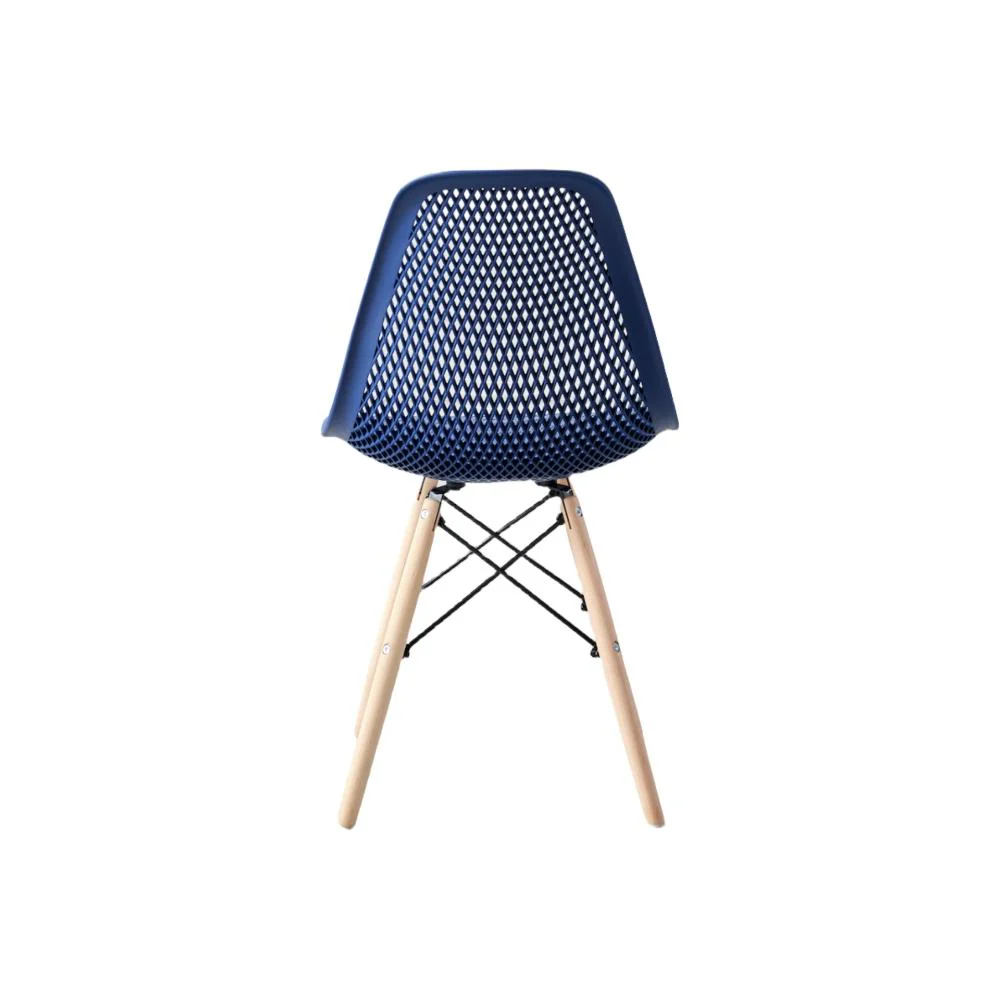 SILLA MARCUS, COLOR AZUL, CON ESPALDAR Y PATAS EN MADERA - Image 10