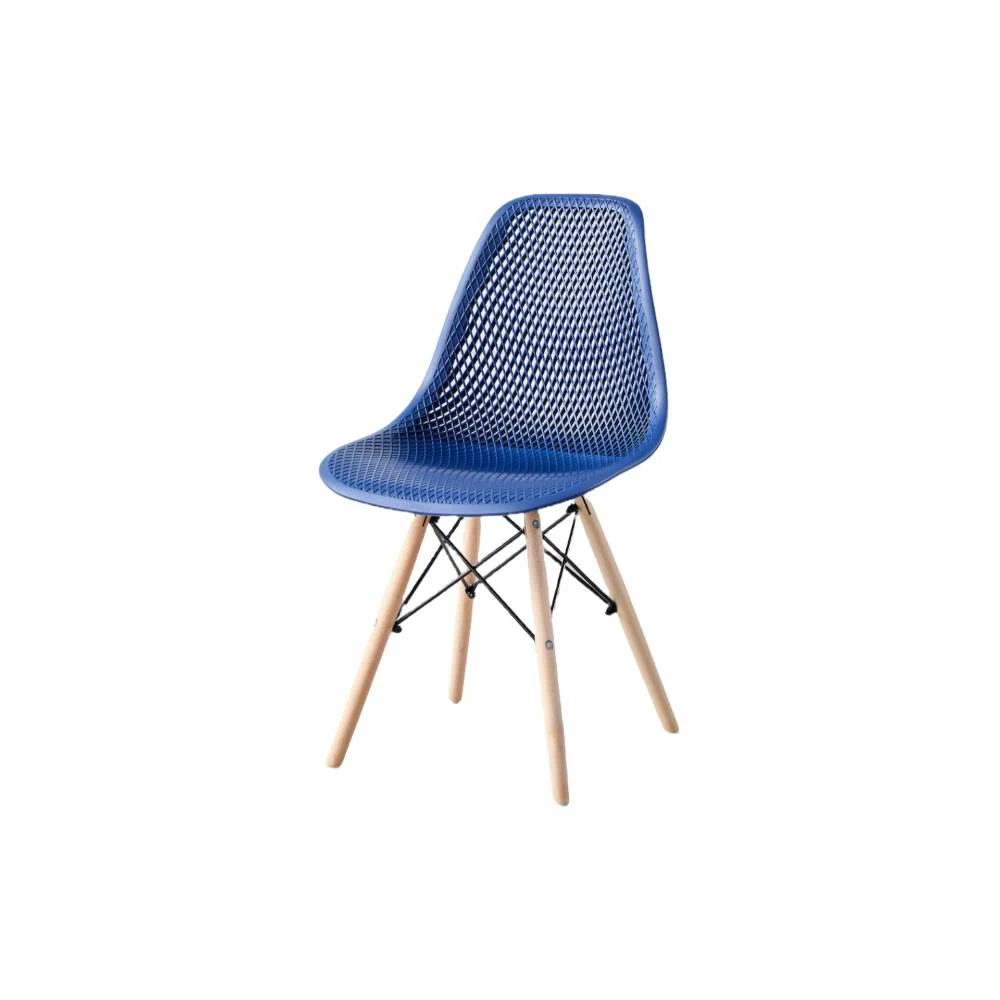 SILLA MARCUS, COLOR AZUL, CON ESPALDAR Y PATAS EN MADERA - Image 6