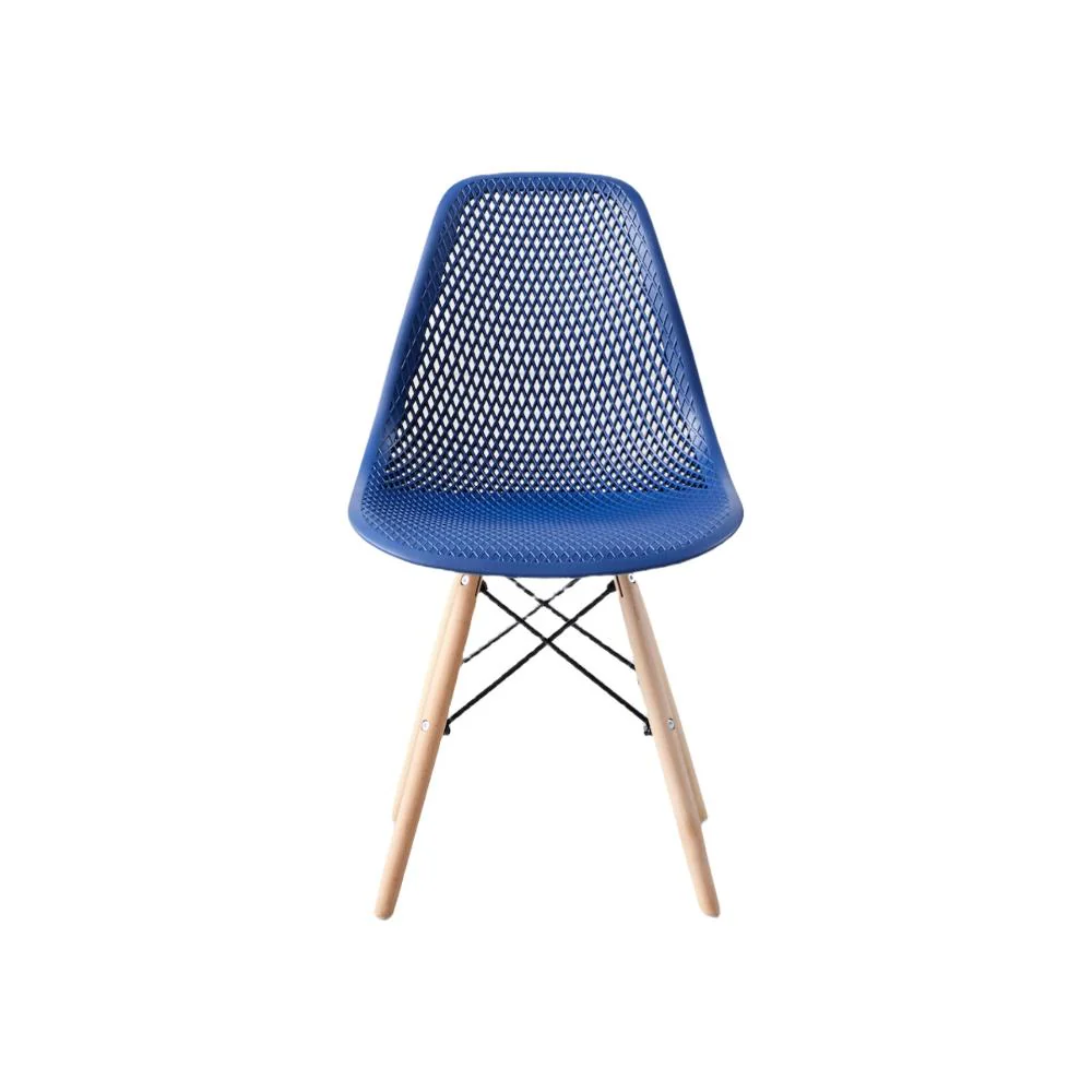 SILLA MARCUS, COLOR AZUL, CON ESPALDAR Y PATAS EN MADERA - Image 7