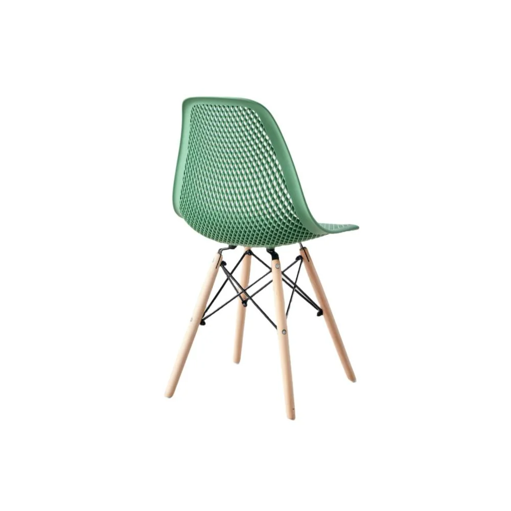 SILLA MARCUS, COLOR VERDE OLIVA, CON ESPALDAR Y PATAS EN MADERA X4 - Image 10