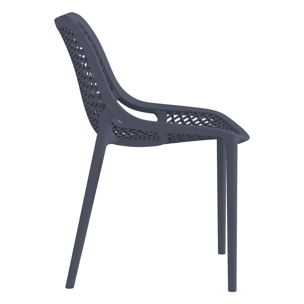 Silla Miame, Gris Oscuro, con espaldar y reposa brazos - Image 3
