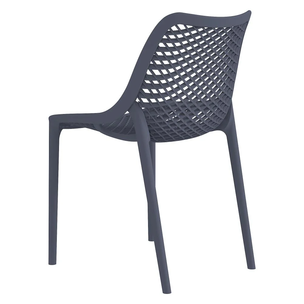 Silla Miame, Gris Oscuro, con espaldar y reposa brazos - Image 6