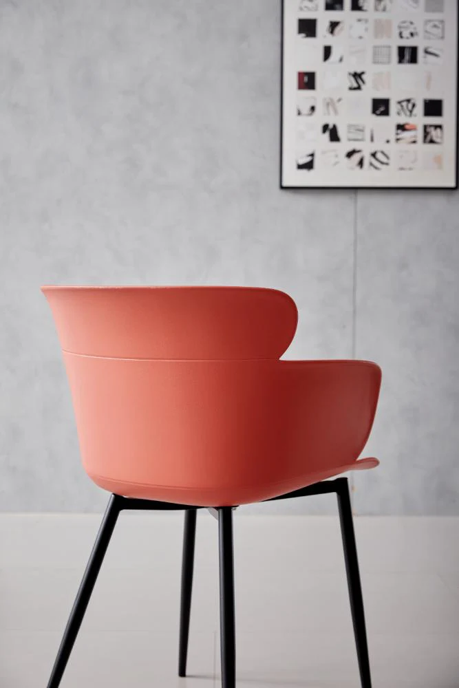 SILLA MIAMI CON BRAZOS, COLOR ROJO, CON ESPALDAR Y DISEÑO MODERNO - Image 5