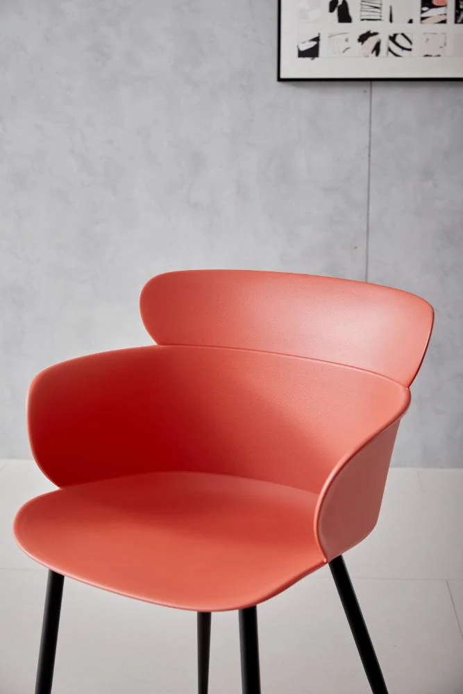 SILLA MIAMI CON BRAZOS, COLOR ROJO, CON ESPALDAR Y DISEÑO MODERNO X4 - Image 5