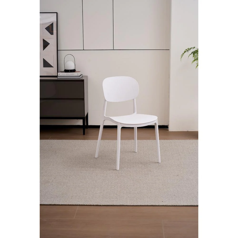 SILLA MILAN, COLOR BLANCO, CON ESPALDAR Y DISEÑO MODERNO - Image 2