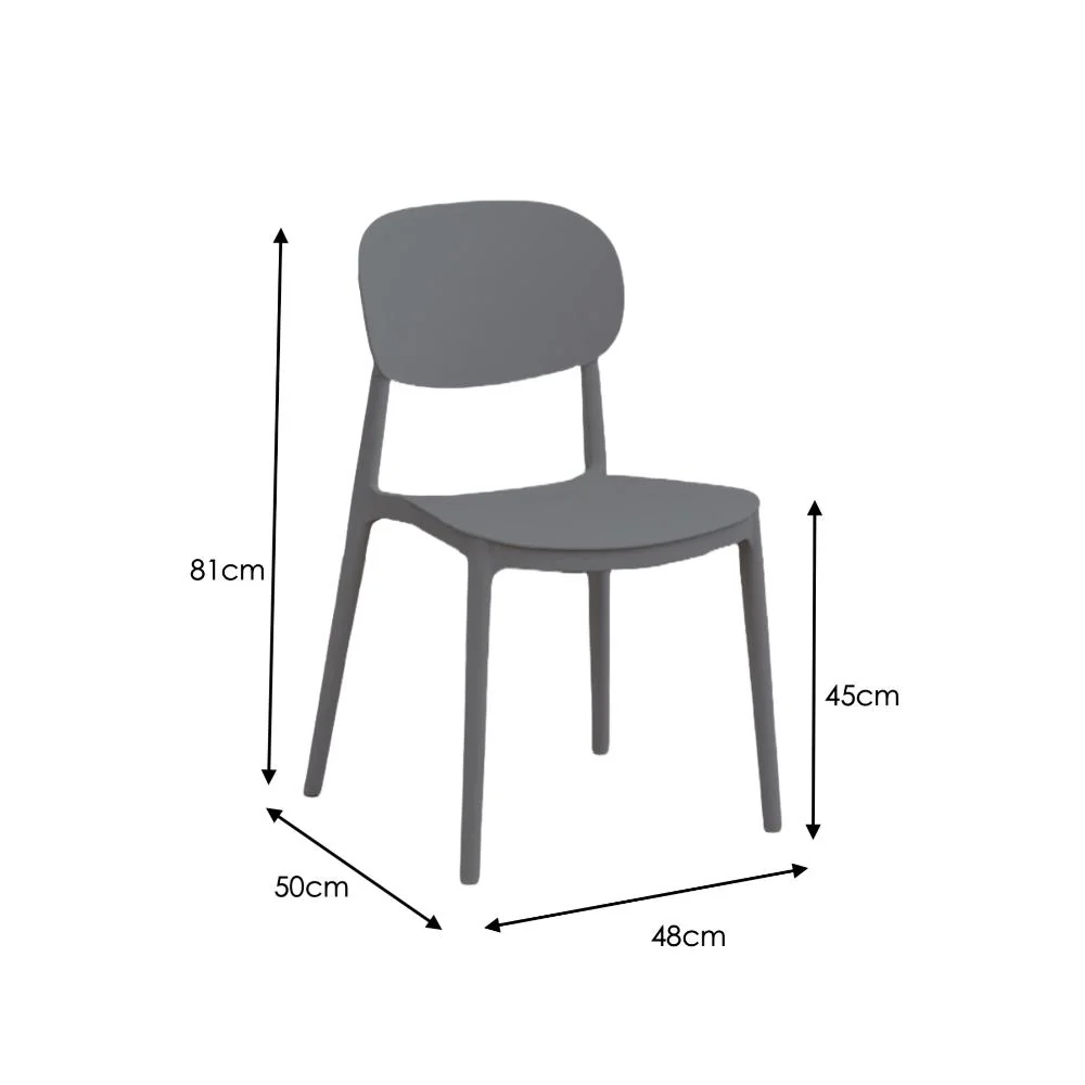 SILLA MILAN, COLOR GRIS OSCURO, CON ESPALDAR Y DISEÑO MODERNO X4 - Image 12