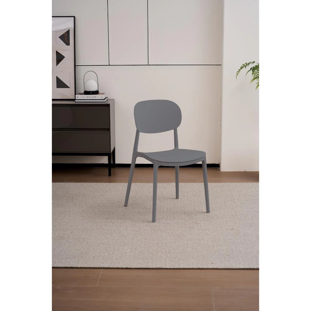SILLA MILAN, COLOR GRIS OSCURO, CON ESPALDAR Y DISEÑO MODERNO X4 - Image 2