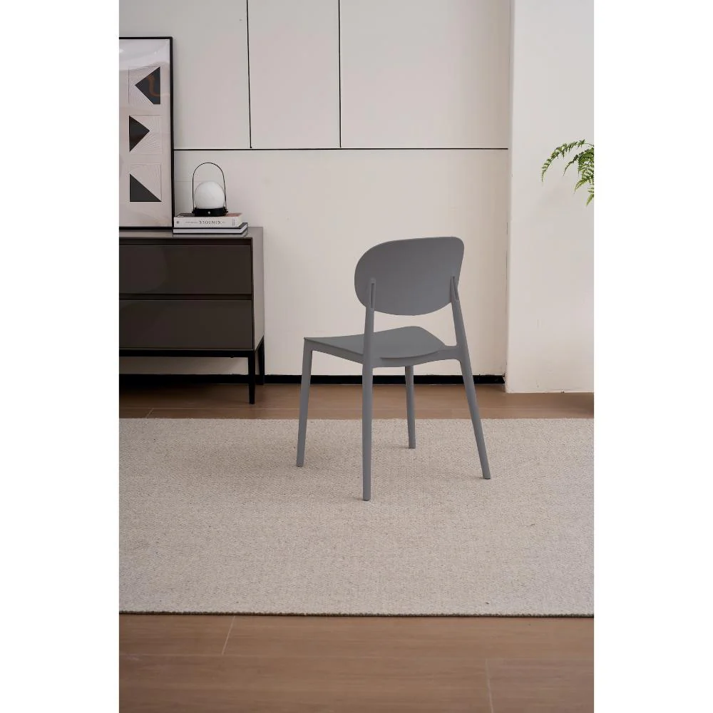SILLA MILAN, COLOR GRIS OSCURO, CON ESPALDAR Y DISEÑO MODERNO X4 - Image 5