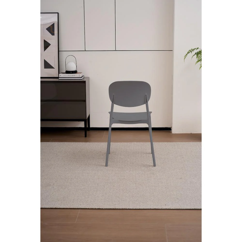 SILLA MILAN, COLOR GRIS OSCURO, CON ESPALDAR Y DISEÑO MODERNO X4 - Image 6