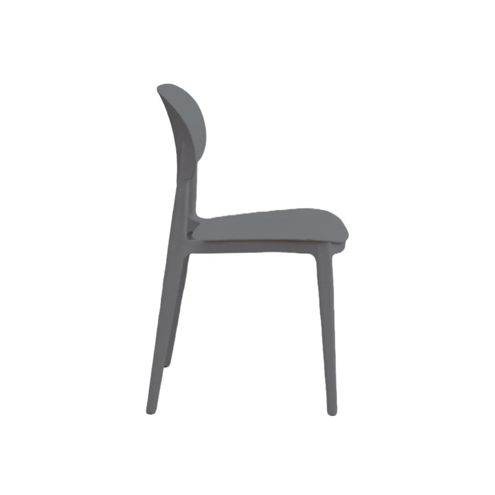 SILLA MILAN, COLOR GRIS OSCURO, CON ESPALDAR Y DISEÑO MODERNO X4 - Image 9