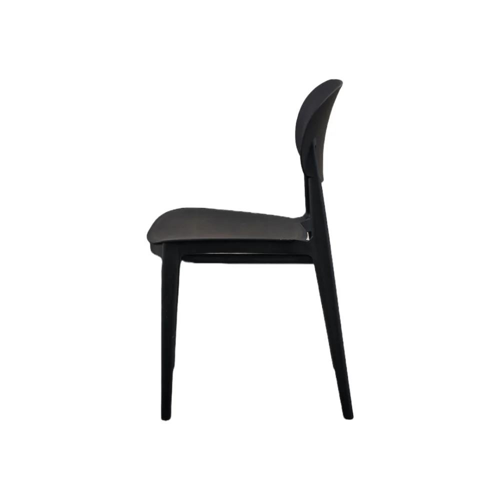 SILLA MILAN, COLOR NEGRO, CON ESPALDAR Y DISEÑO MODERNO X4 - Image 9