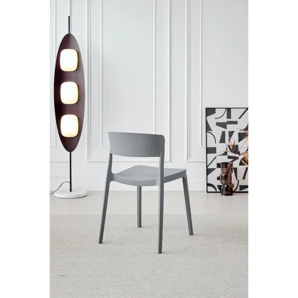 SILLA MONACO, COLOR GRIS OSCURO, CON ESPALDAR Y DISEÑO MODERNO X4 - Image 7