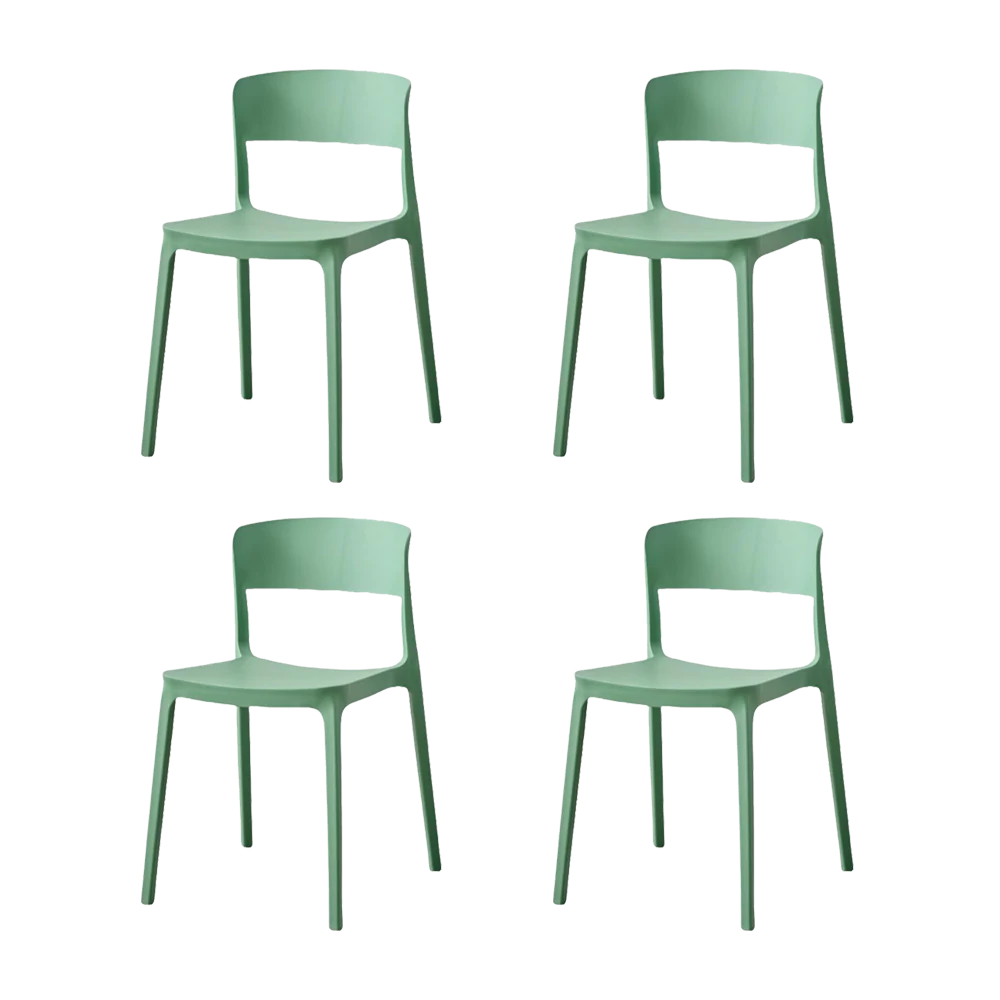 SILLA MONACO, COLOR VERDE OLIVA, CON ESPALDAR Y DISEÑO MODERNO X4