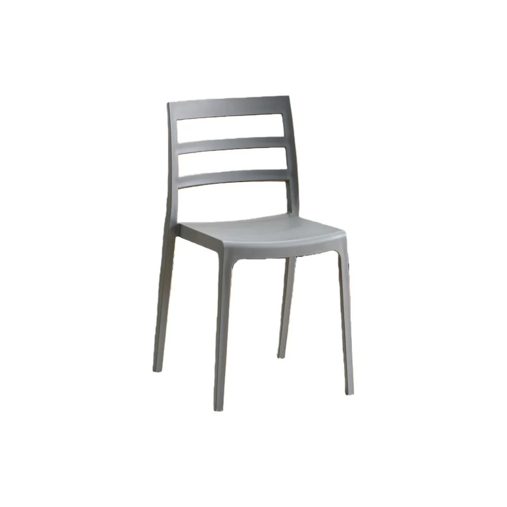 Silla New York, Gris Oscuro, Con espaldar en líneas y diseño minimalista - Image 7