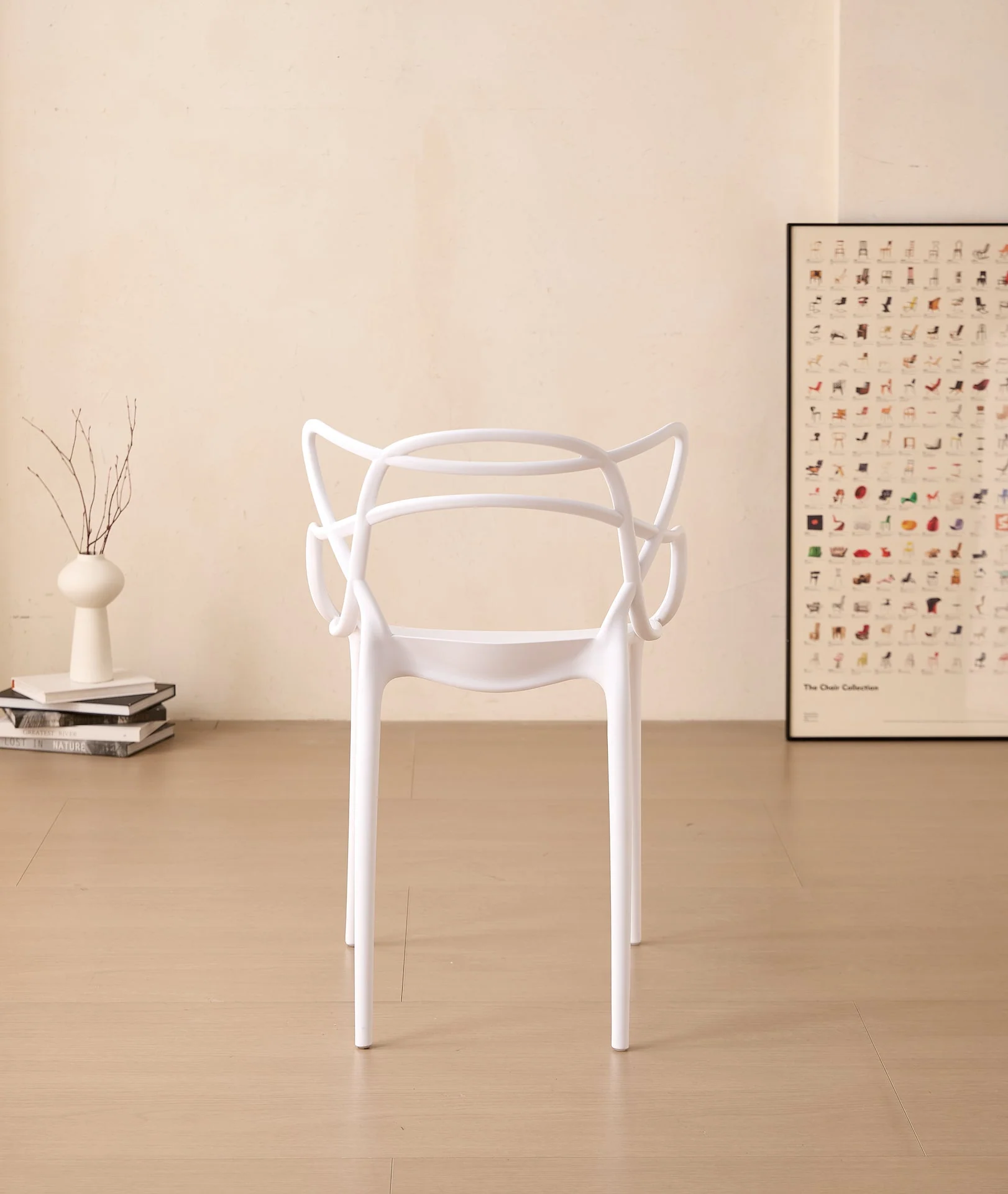 Silla Sumi, Color Blanco, Con espaldar y diseño Moderno - Image 2