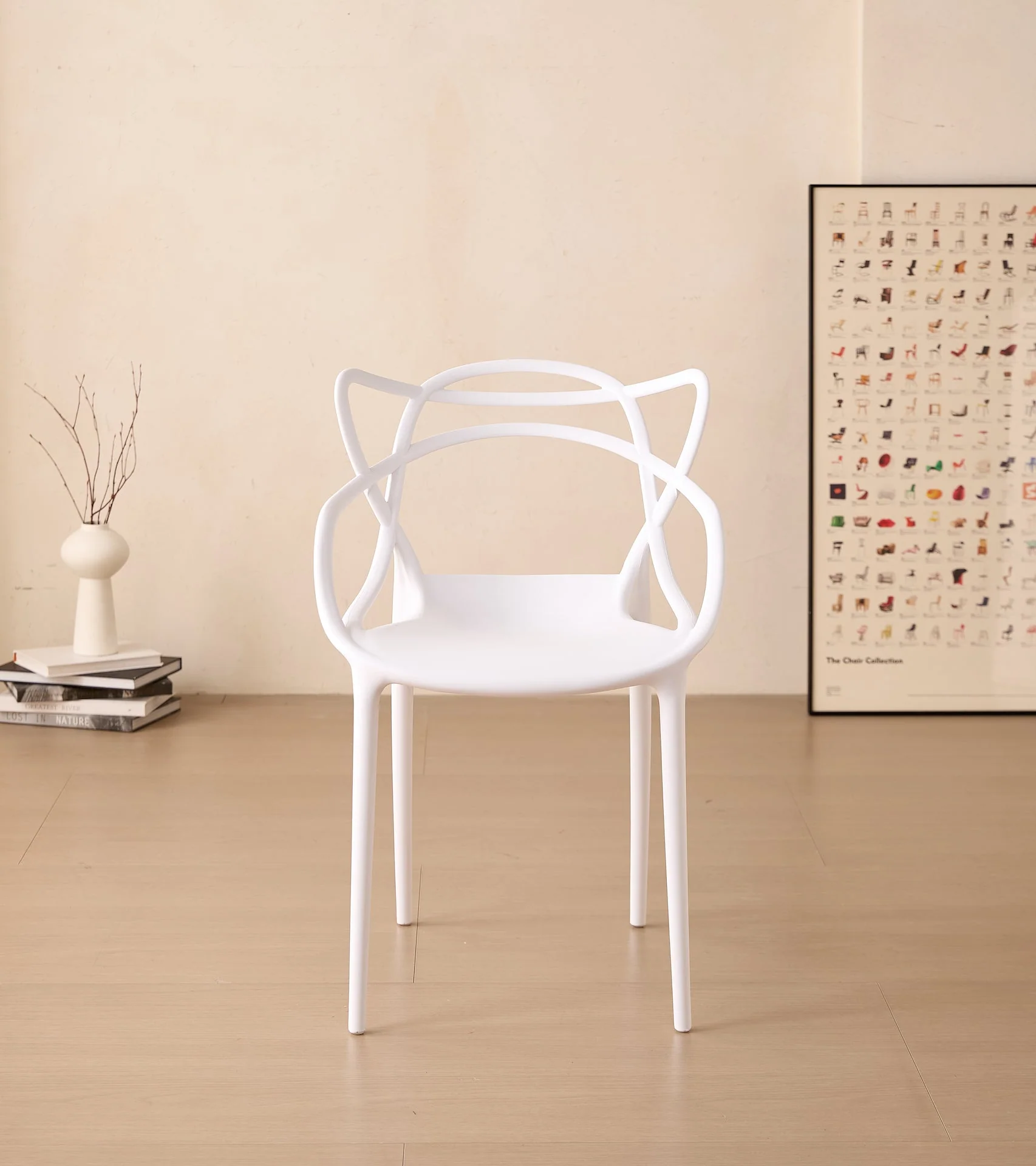 Silla Sumi, Color Blanco, Con espaldar y diseño Moderno - Image 4