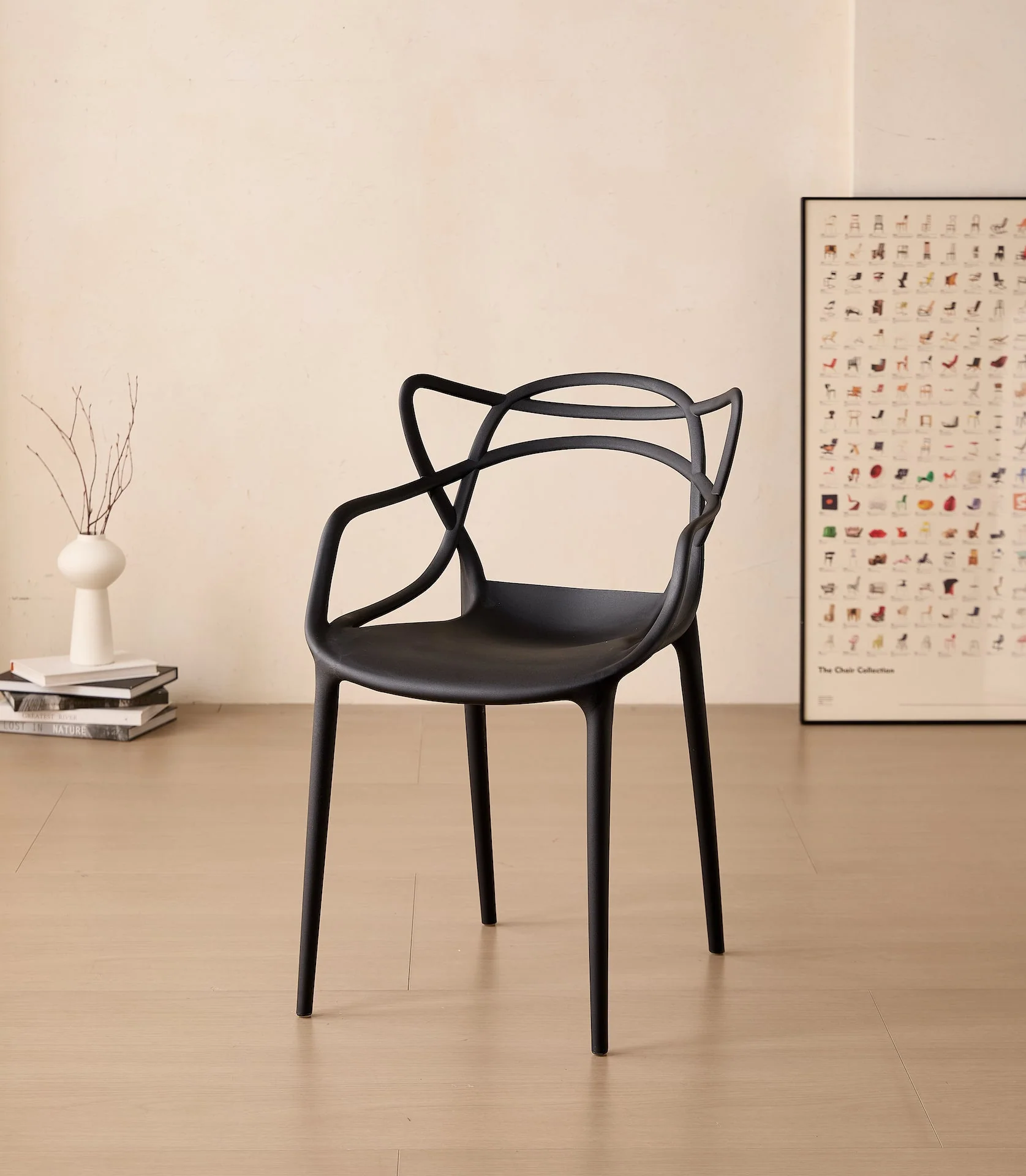 Silla Sumi, Color Negro, Con espaldar y diseño Moderno - Image 4