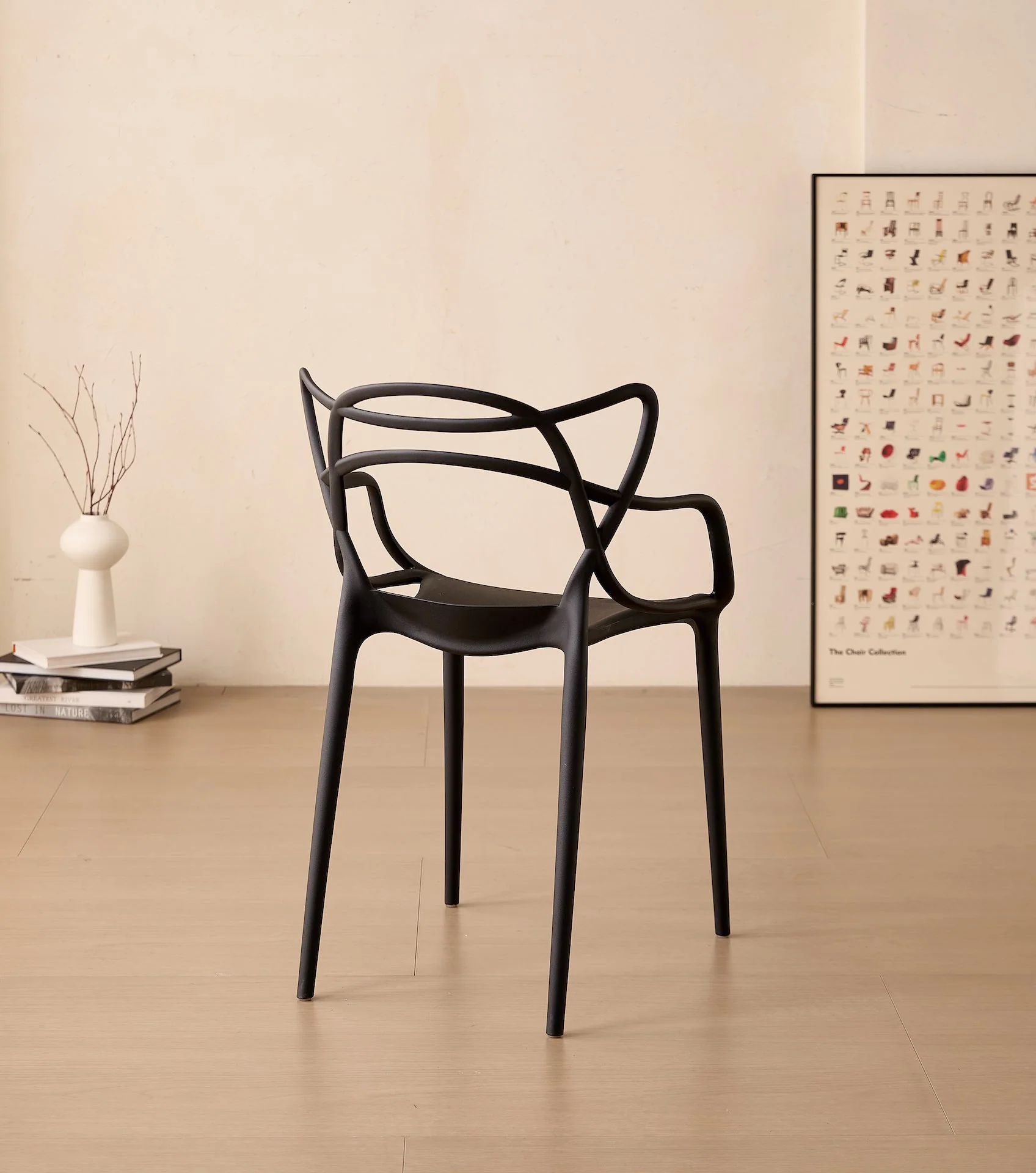 Silla Sumi, Color Negro, Con espaldar y diseño Moderno - Image 7