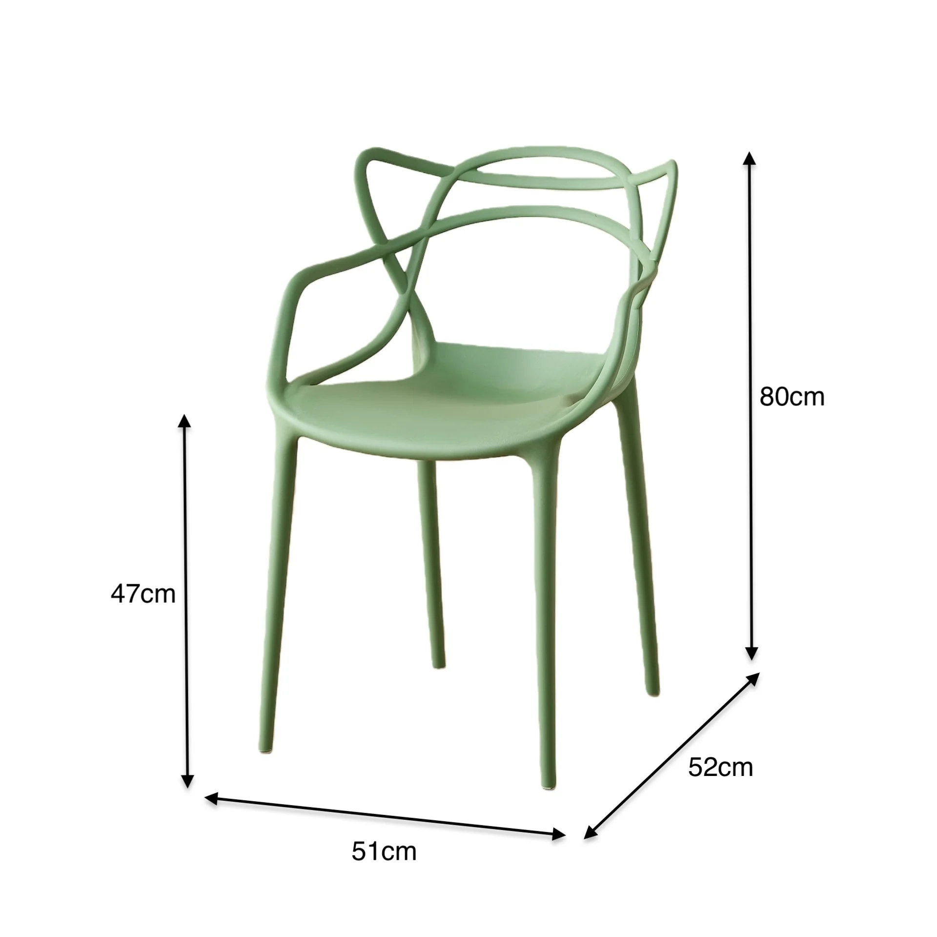 Silla Sumi, Color Verde, Con espaldar y diseño Moderno - Image 13