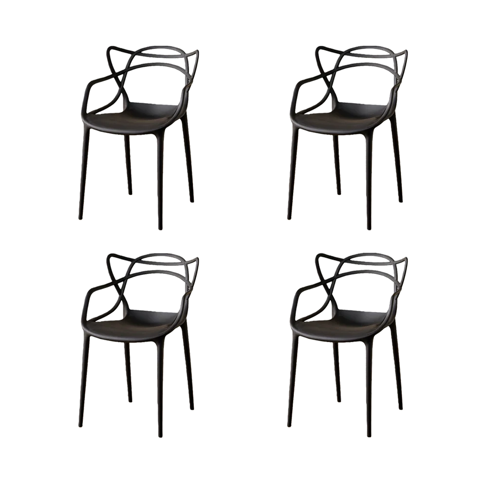 Silla Sumi, Color Negro, Con espaldar y diseño Moderno X4 - Image 2