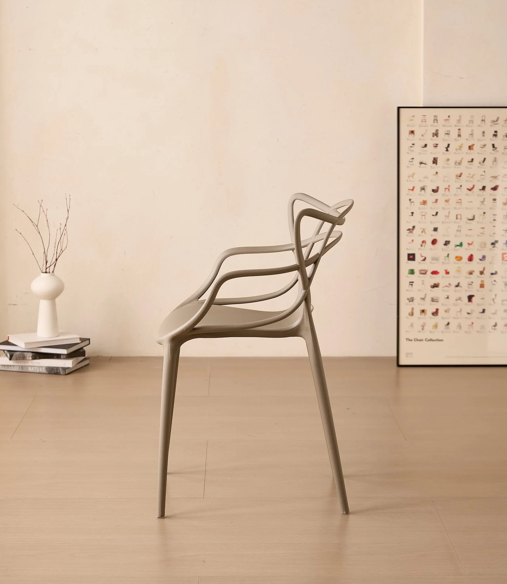Silla Sumi, Color Taupe, Con espaldar y diseño Moderno - Image 5