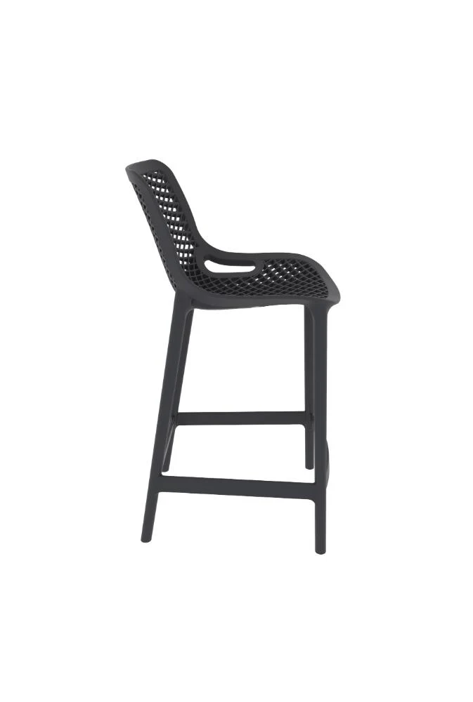 Silla para Bar Miame, Color Negro, con reposa pies en diseño Moderno - Image 4