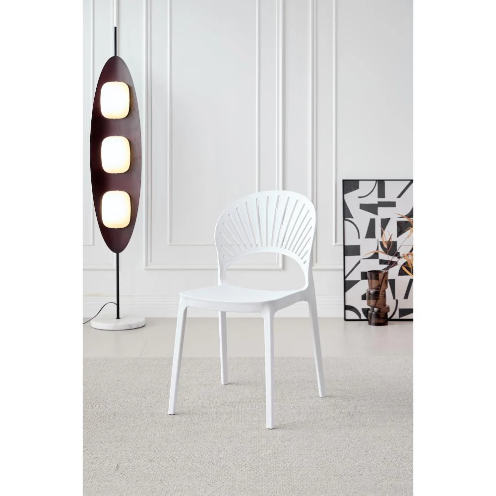 SILLA PARAISO, COLOR BLANCO, CON ESPALDAR Y DISEÑO MODERNO X4 - Image 2