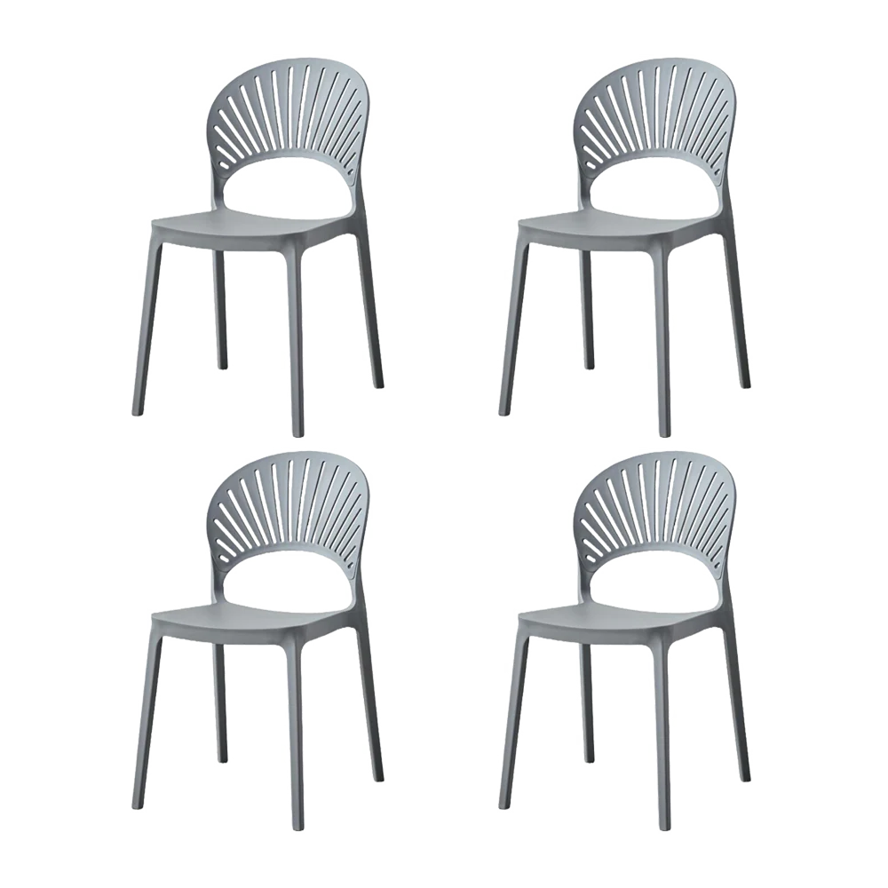 SILLA PARAISO, COLOR GRIS OSCURO, CON ESPALDAR Y DISEÑO MODERNO X4
