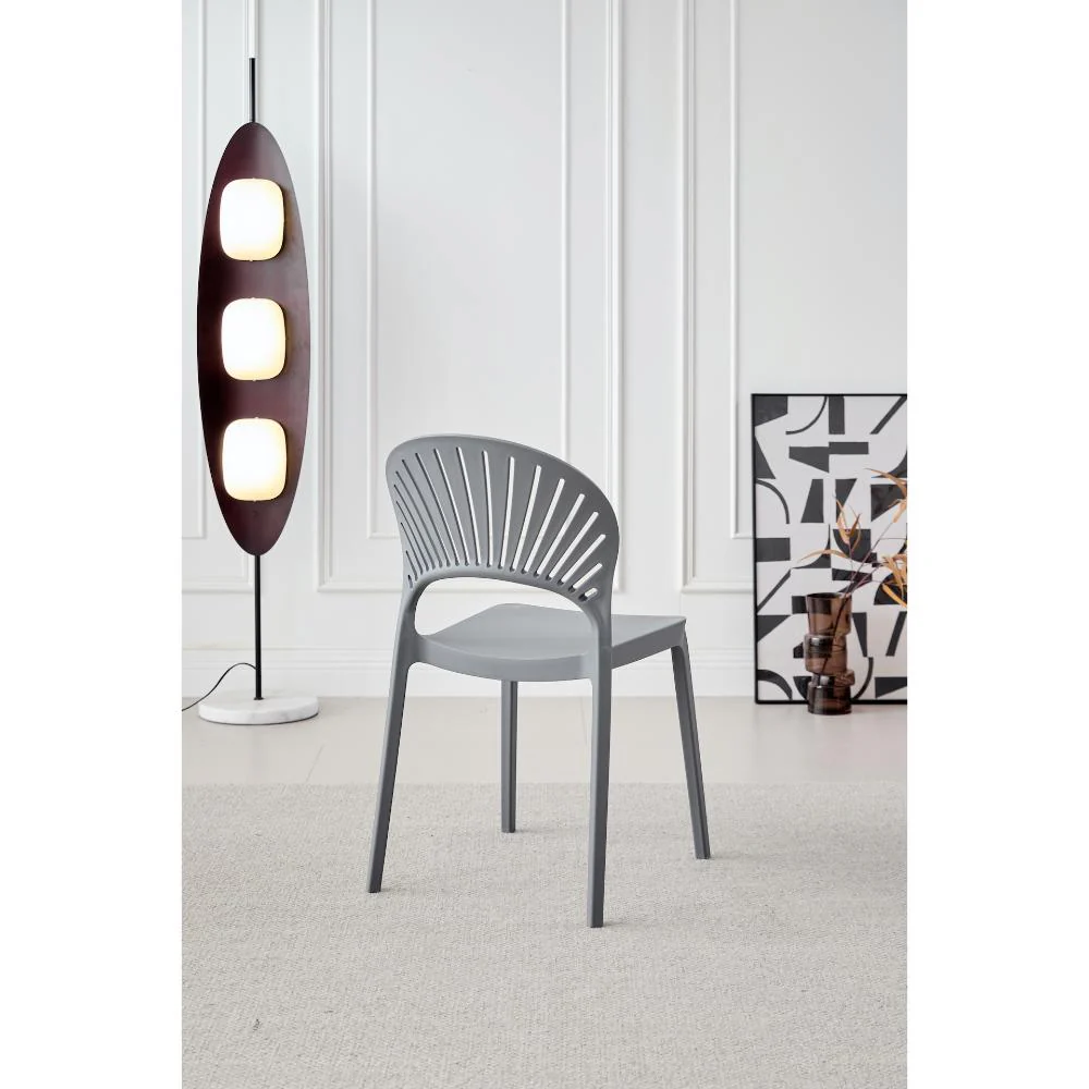 SILLA PARAISO, COLOR GRIS OSCURO, CON ESPALDAR Y DISEÑO MODERNO X4 - Image 5