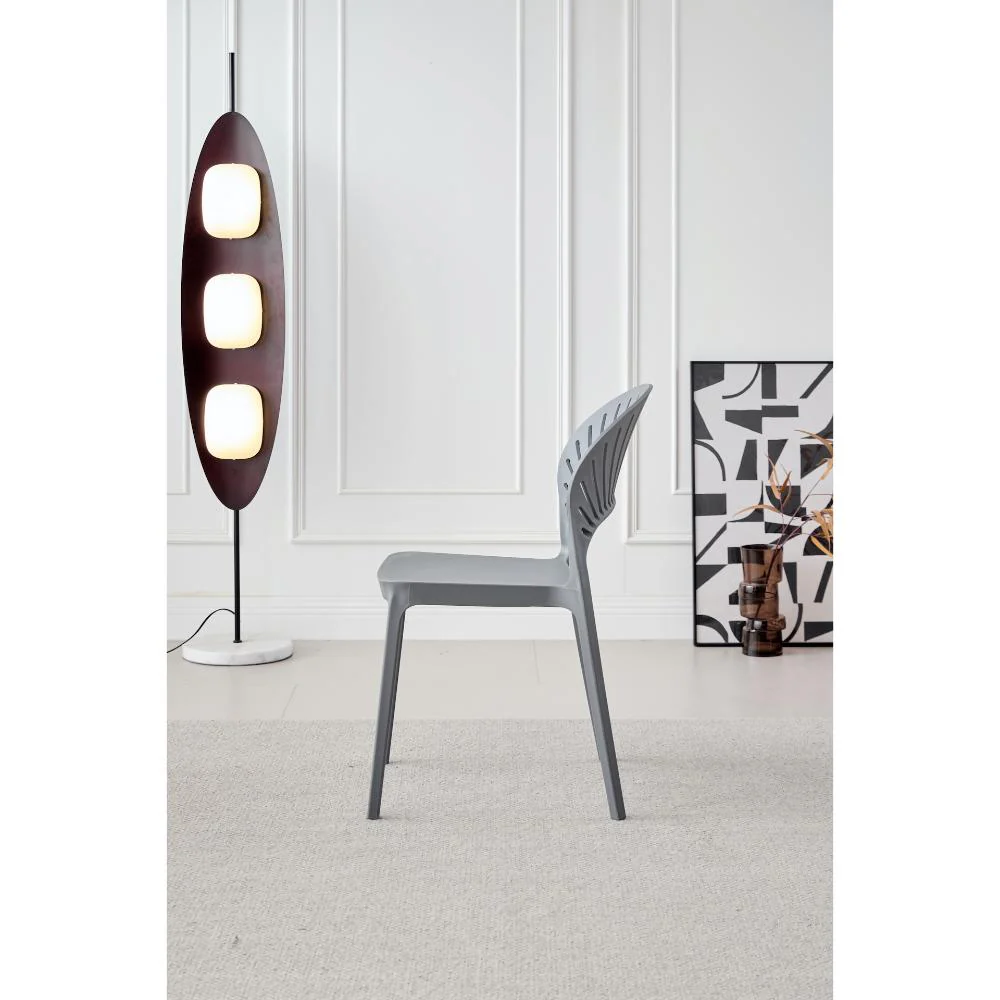 SILLA PARAISO, COLOR GRIS OSCURO, CON ESPALDAR Y DISEÑO MODERNO X4 - Image 9